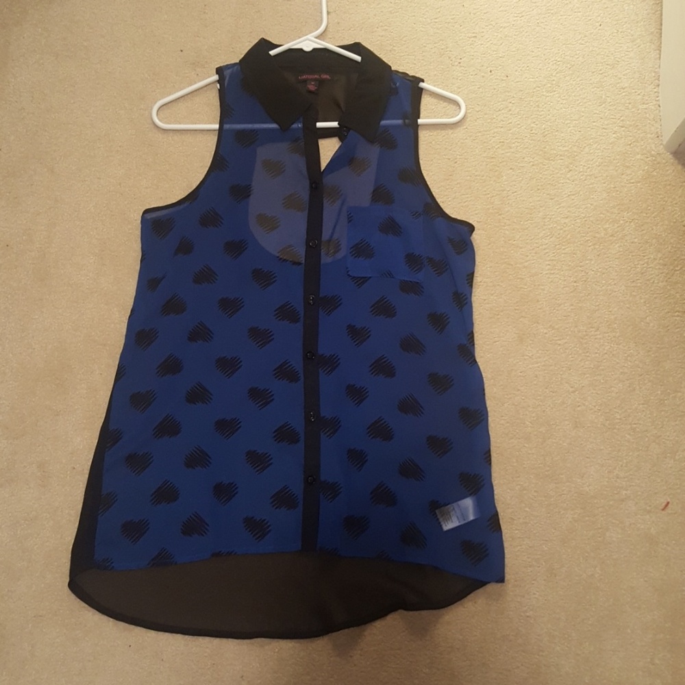 Open back women's sheer top